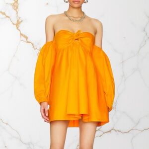 For Love & Lemons Saint Lucia Mini Dress Off the Shoulder Size S